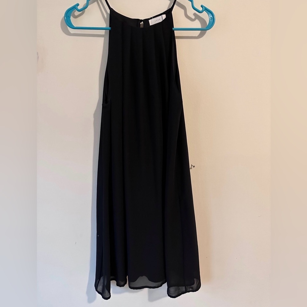 Lush Little Black Mini Dress Flowy Fit | Size M Classic LBD